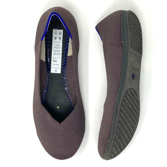 Rothy's Mink Round Toe Flats Slip On Shoes Ballet No Insoles Women's Size 6 - Picture 1 of 15